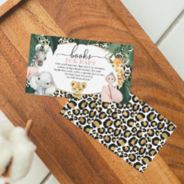 Vild Safari Animals Bokar for Baby Shower Card Tilläggskort