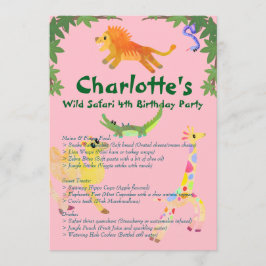 Vild Safari Födelsedagsfest Meny