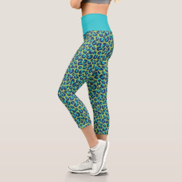 Vild Safari Grönt och Teal Leopard Skriv ut