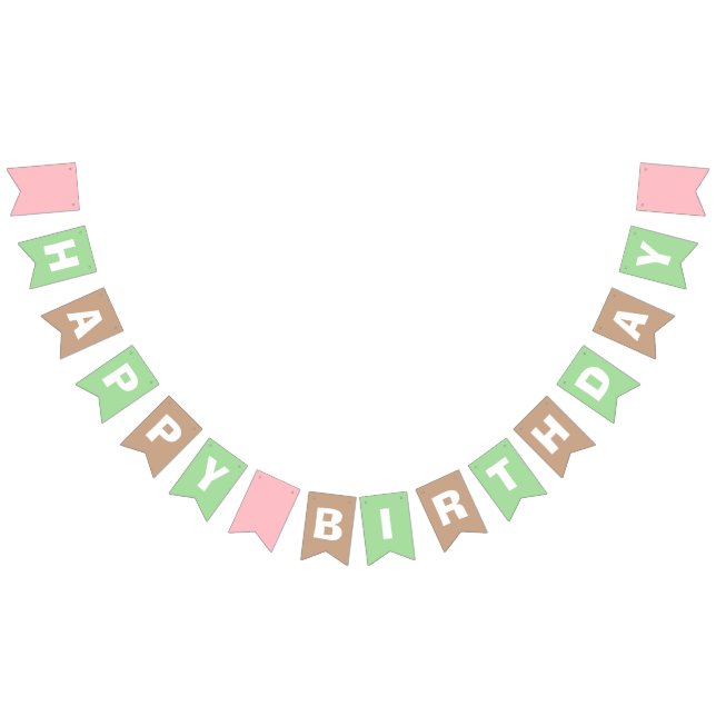 Vild Safari Jungle | Grattis på födelsedagen Girl Vimplar (Alla)