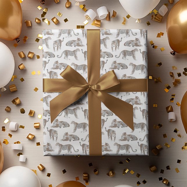 Vild Safari Jungle Leopard Patterned Presentpapper (Skapare uppladdad)