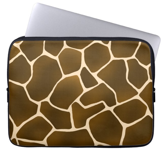 Vild Safari Natural Giraffe Print Laptop Fodral (Framsidan)