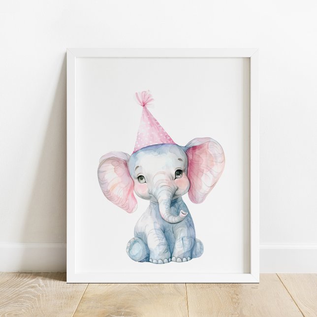 Vild Safari Party Elephant Animals Birthday Poster (Skapare uppladdad)
