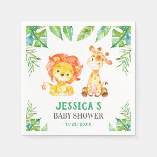 Vild Safari Pojke Shower Jungle Sprinkle Party Pappersservett