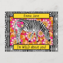 Vild Safari Zebra Hippie Valentindagen