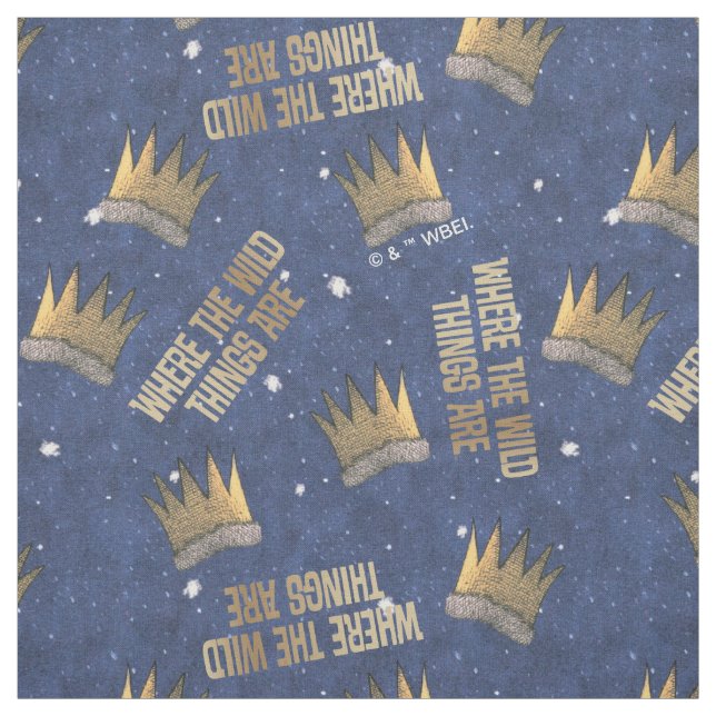 Vild Sak är Krona och Stars Mönster Tyg (Provkarta)