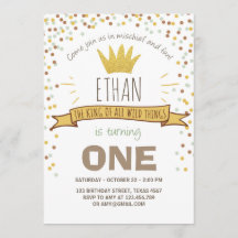 Vild sak födelsedag Boy Rustic krona