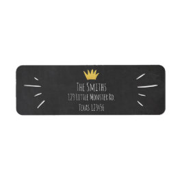 Vild Sak Guld Krona Retur Adress Label Boy Returadress Etikett