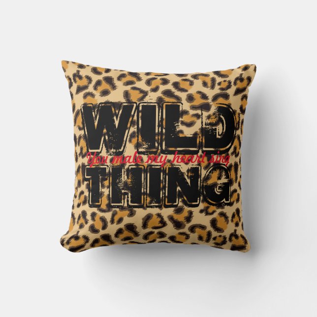 Vild Sak - Leopard Print Kudde (Framsida)