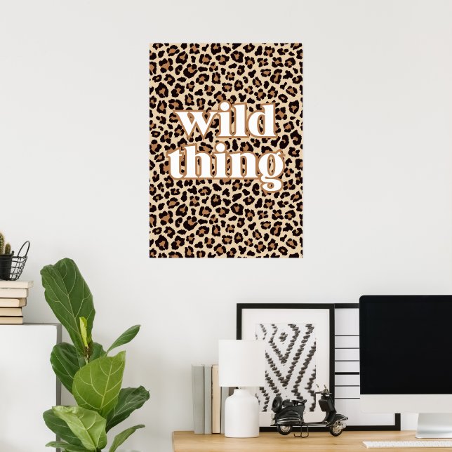 Vild Sak Leopard Skriv ut Poster (Hemmakontoret)