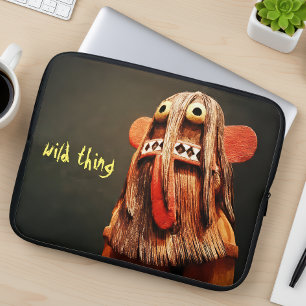 Vild Sak Quote Cute Roligt Kachina Doll Ansikte fe Laptop Sleeve