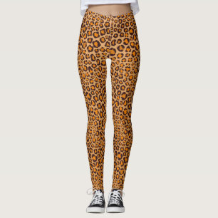 Vild Sak Realistisk Hand plockade Leopard Leggings