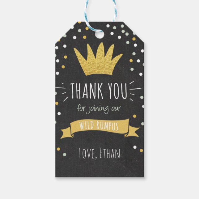 Vild sak tackar er för att ni föredrar märkre Kron Presentetikett (Framsidan)