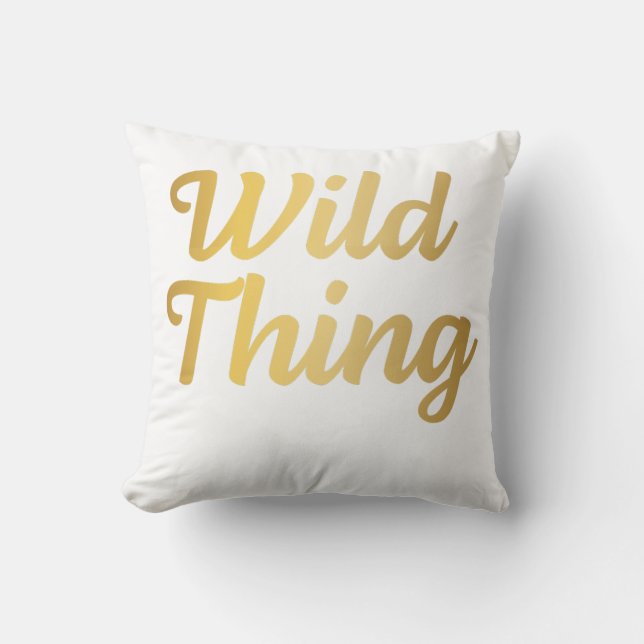 Vild Sak Trendig Minimal Typografi  Kudde (Framsida)