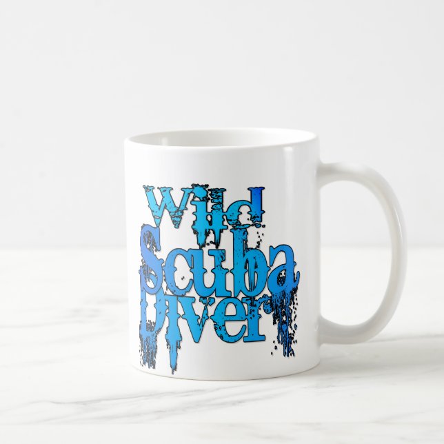 Vild Scuba Diver Kaffemugg (Höger)