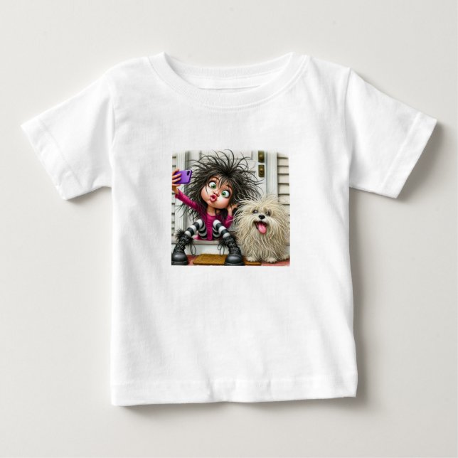"Vild Selfie Roligt Kid’s T-Shirt" T Shirt (Framsida)