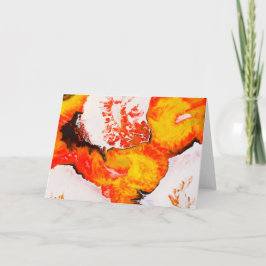 Vild Silver och Orange Alcohol Bläck målning Kort