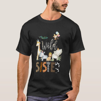 Vild Sister Zoo Born Vild 2:a födelsedagen Safari  T Shirt