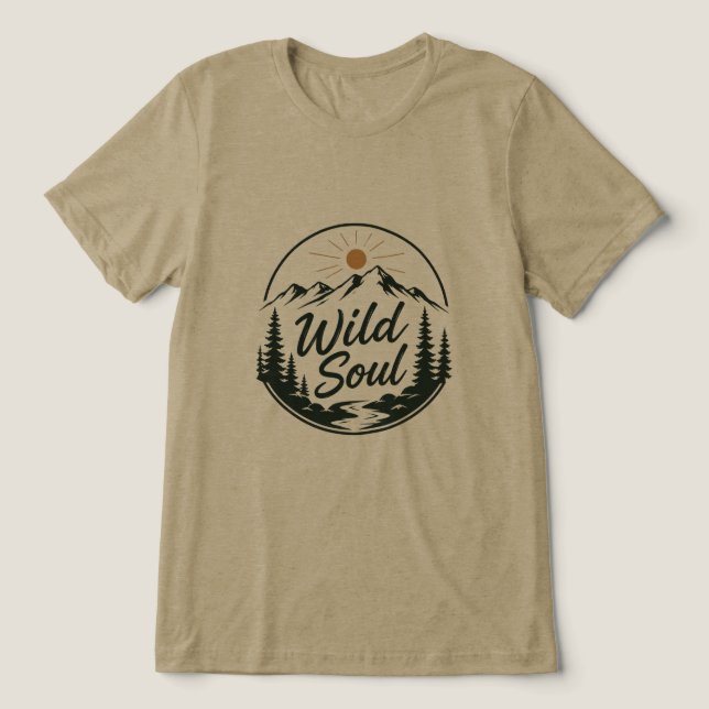 Vild själ Aventyr  T Shirt (Design Framsida)