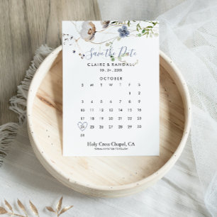 Vild Skog Floral Spara Datum-kalender Datumet