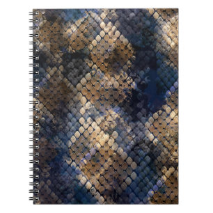 Vild Snakeskin Vattenfärg Sömlös design Anteckningsbok