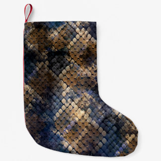 Vild Snakeskin Vattenfärg Sömlös design Liten Julstrumpa
