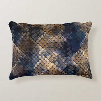 Vild Snakeskin Vattenfärg Sömlös design Prydnadskudde