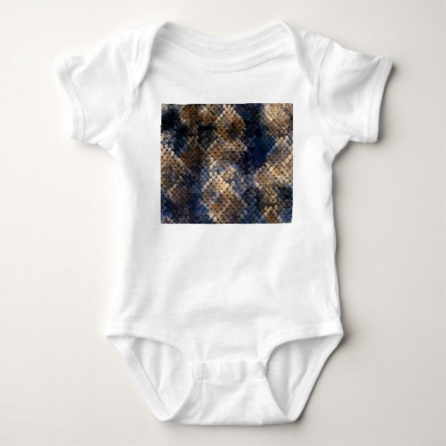 Vild Snakeskin Vattenfärg Sömlös design T Shirt (Framsida)