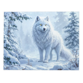 Vild snö-vargens rovdjur - vinterkonst anteckningsblock