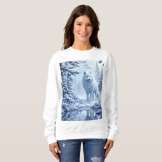 Vild snö-vargens rovdjur - vinterkonst t shirt