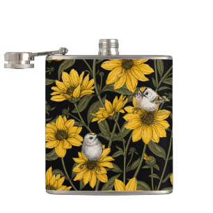 Vild Solblommor och guldfåglar/ gult Fickplunta