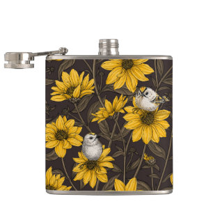 Vild Solblommor och guldfåglar/ gult Fickplunta