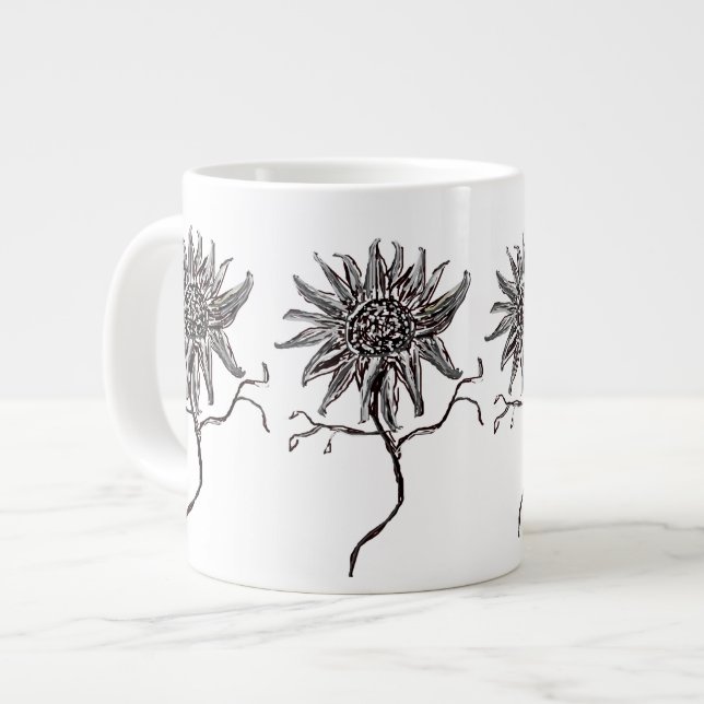 Vild Solros Jumbo Mugg (Framsida vänster)
