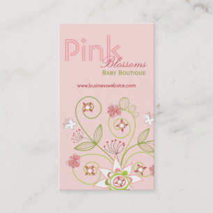 Vild Söta Rosa Blommar Blommor Viktig Blommigt Visitkort