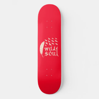Vild Soul Feather Bird Natur Design Mini Skateboard Bräda 18,5 Cm