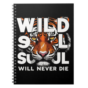 "Vild Soul - Fierce Tiger Ögon Motivational Art" Anteckningsbok