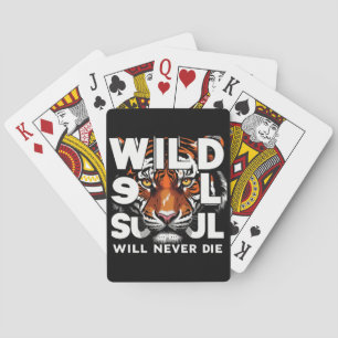 "Vild Soul - Fierce Tiger Ögon Motivational Art" Casinokort