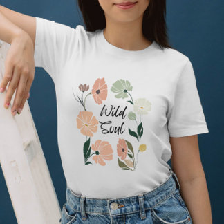 Vild Soul Modern Wildblommor T Shirt