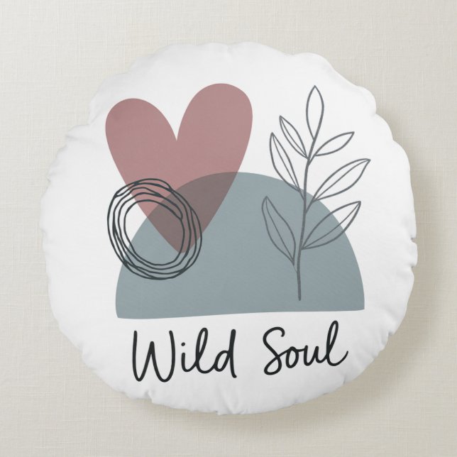 Vild Soul Rund Kudde (Framsidan)
