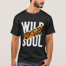 Vild Soul Tiger Ögon Grunge Graphic T-Shirt