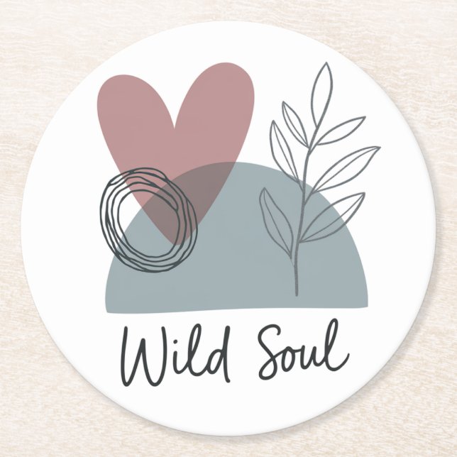 Vild Soul Underlägg Papper Rund (Framsidan)