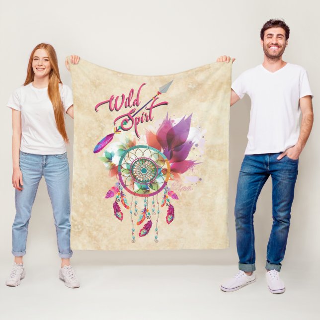 Vild Spirit & Dream Catcher Fleecefilt (På plats)
