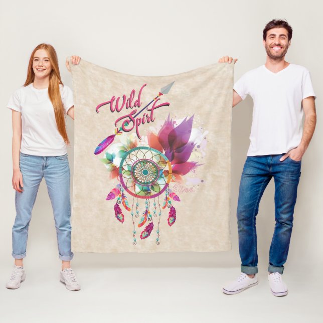 Vild Spirit & Dream Catcher Fleecefilt (På plats)