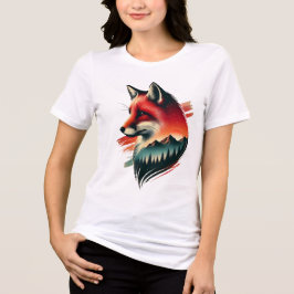 Vild Spirit Fox - Naturinspirerad konstnärlig T Shirt