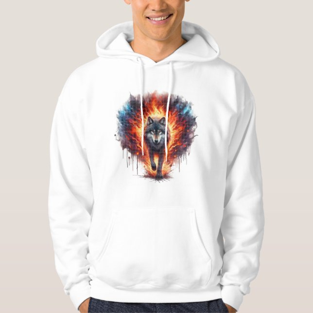 "Vild Spirit: Manar Varg Design Hoodies & Sweatshi Hoodie (Framsida)