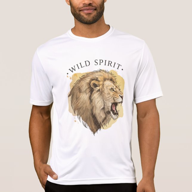 Vild Spirit Vintage Lejon T-Shirt (Framsida)