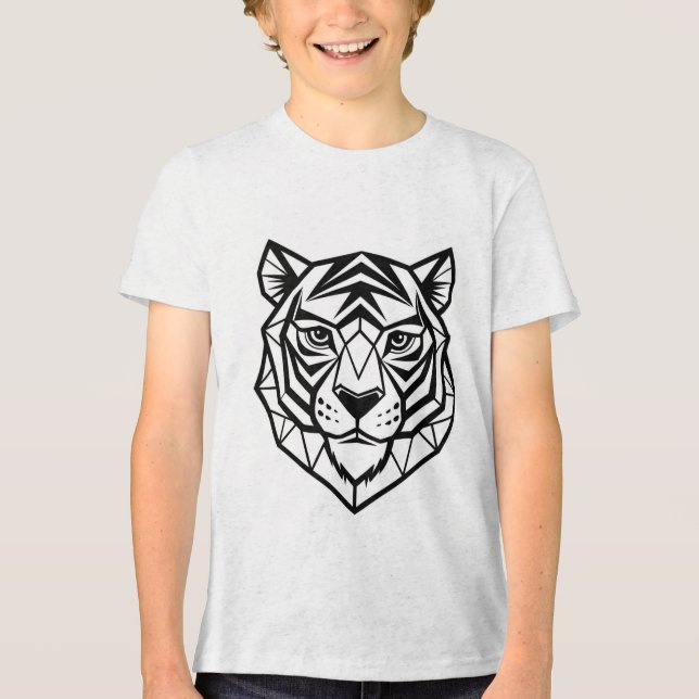 Vild Spirit - Youth Tiger Graphic Tri-Blend T-Shir T Shirt (Framsida)