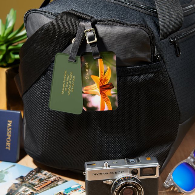 Vild Spoted Canadian Lily Flower Personlig Bagagebricka (Fram & Baksida)