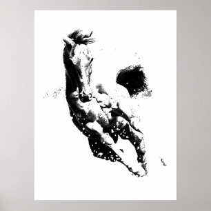 Vild springande häst - Frihet Poster
