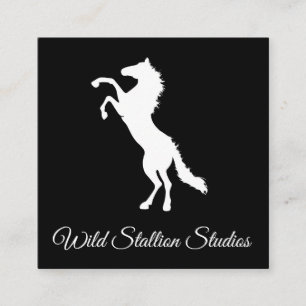 Vild Stallion Fyrkantigt Visitkort